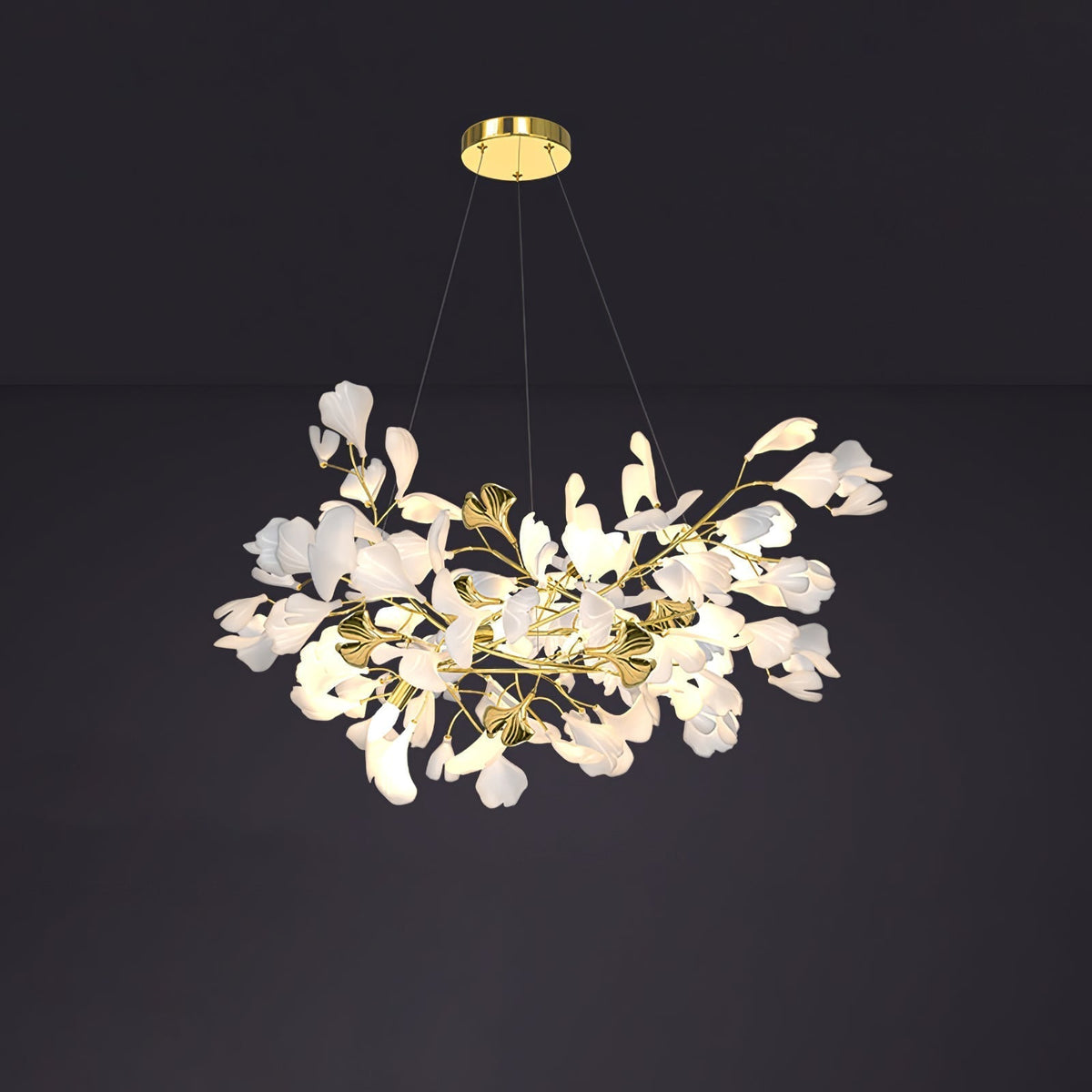 Gingko Ceramic Branch Chandelier Z