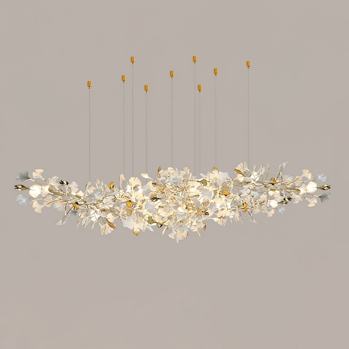 Gingko Ceramic Branch Chandelier Z