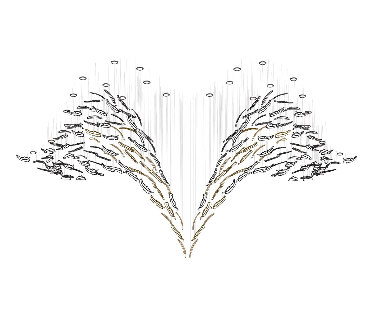 Glass Feathers Chandelier - Vakkerlight