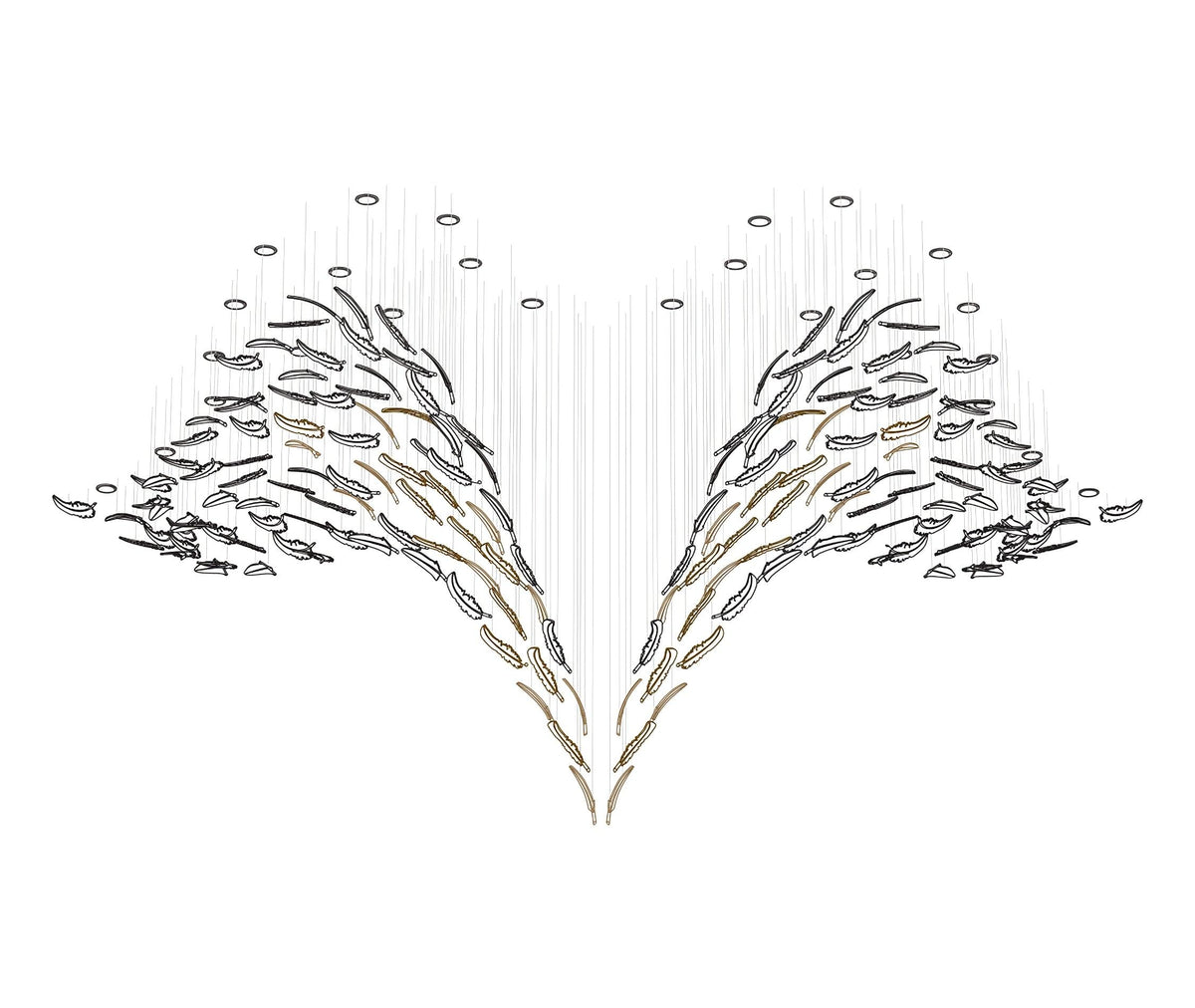 Glass Feathers Chandelier - Vakkerlight