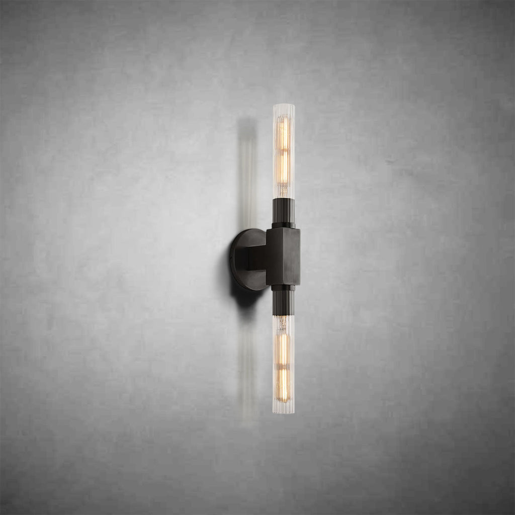 Cannel Glass Linear Wall Sconce