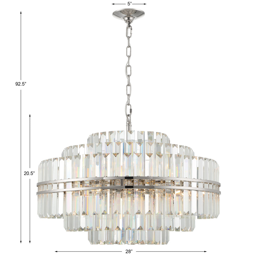 Hayer Round Crystal 16 Light Chandelier