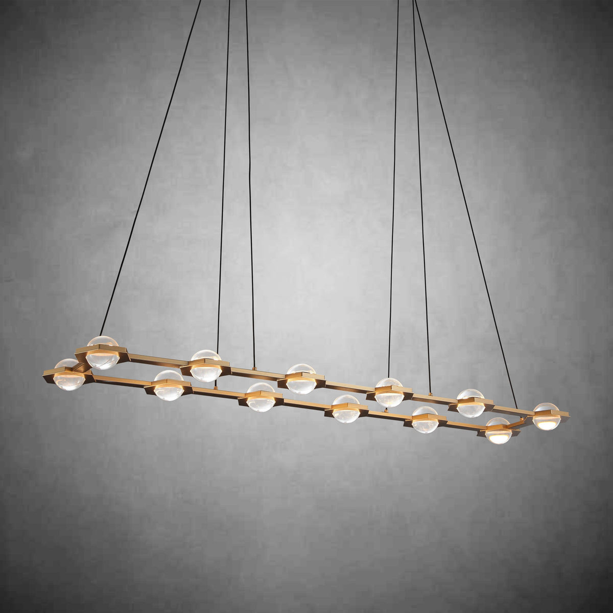 Eclatamt Linear Chandelier 54''W 72''W