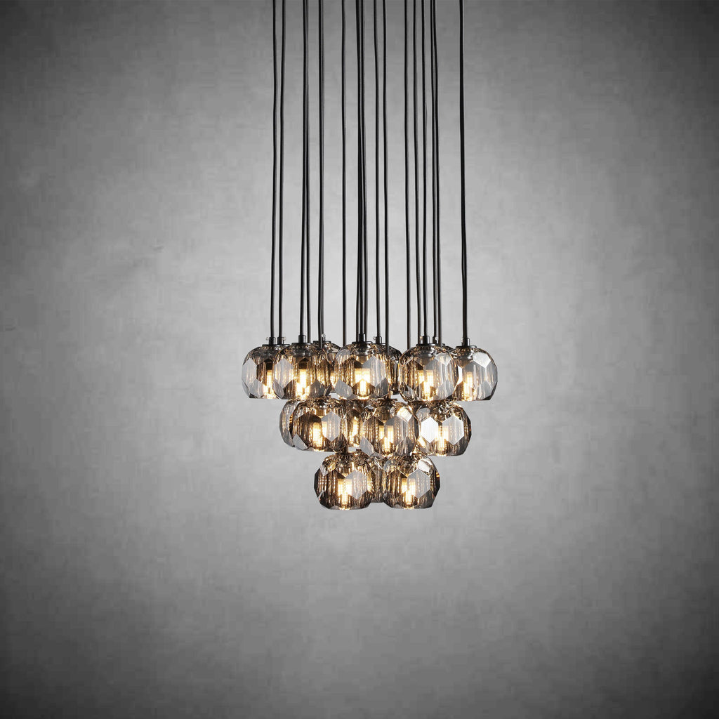 Bille De Crystal Cluster Round Chandelier 14''19''24''30''40"
