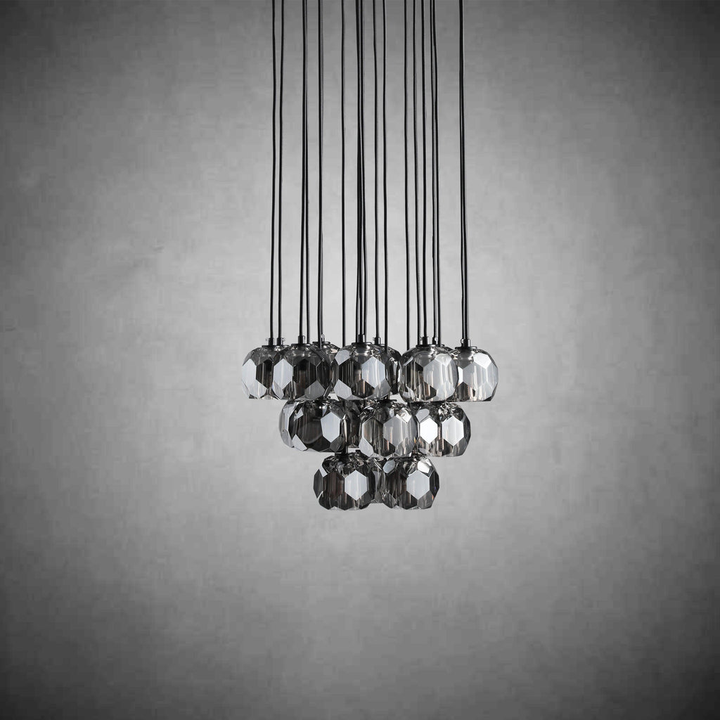 Bille De Crystal Cluster Round Chandelier 14''19''24''30''40"