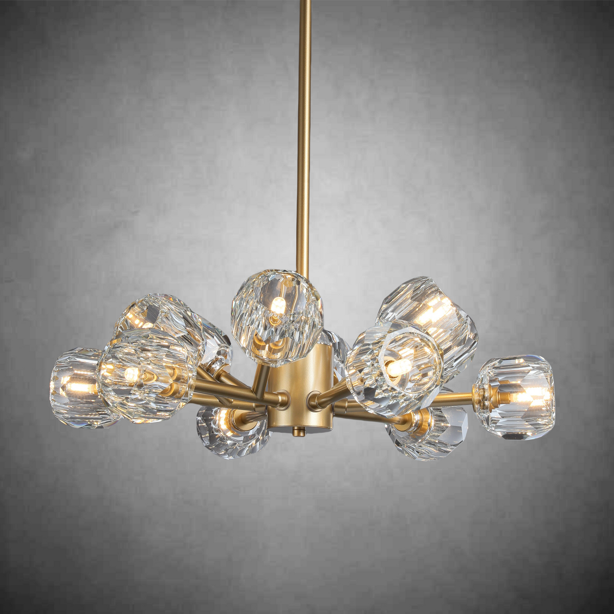 Bille De Crystal Glass Round Chandelier 24"36"48"60"72"