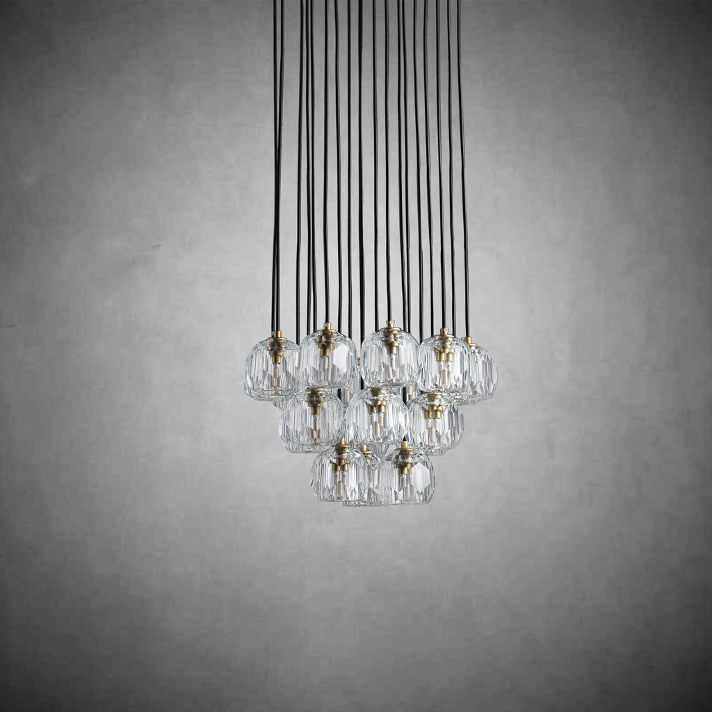 Bille De Crystal Cluster Round Chandelier 14''19''24''30''40"