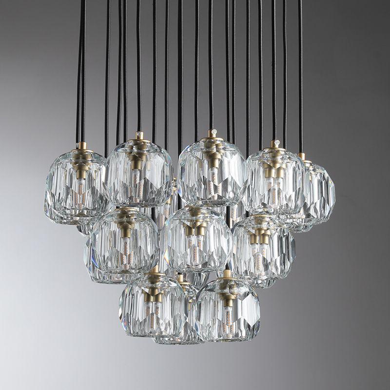 Bille De Crystal Cluster Round Chandelier 14''19''24''30''40"