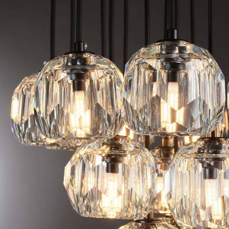 Bille De Crystal Cluster Round Chandelier 14''19''24''30''40"