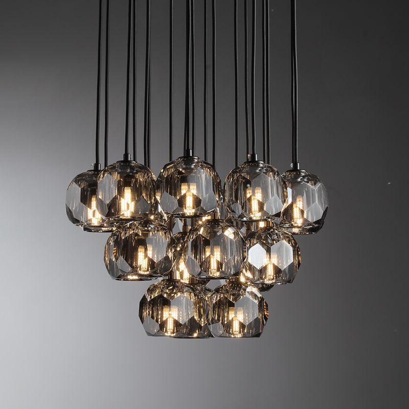Bille De Crystal Cluster Round Chandelier 14''19''24''30''40"