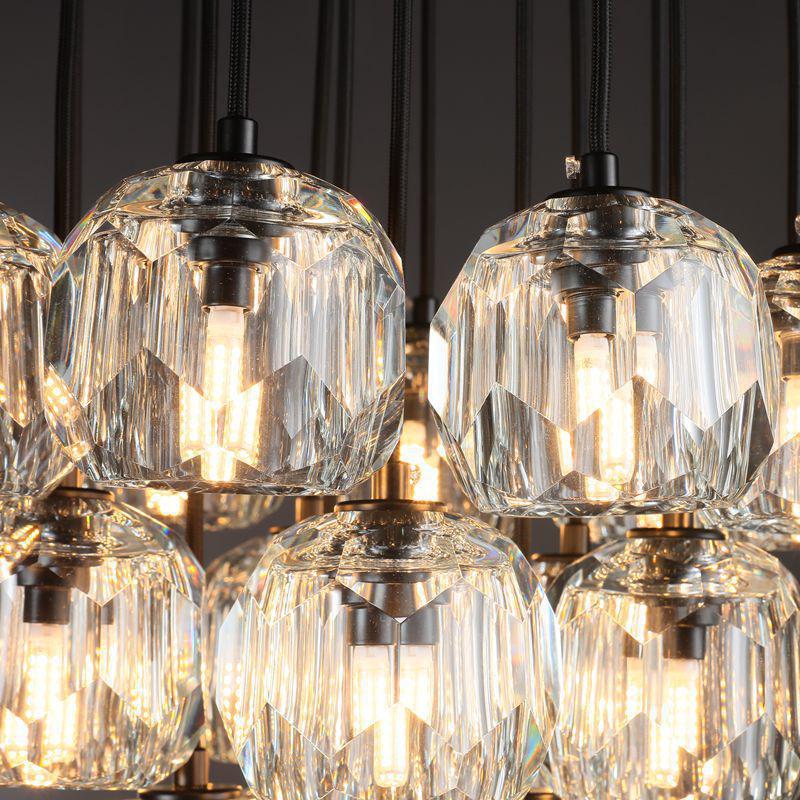Bille De Crystal Cluster Round Chandelier 14''19''24''30''40"
