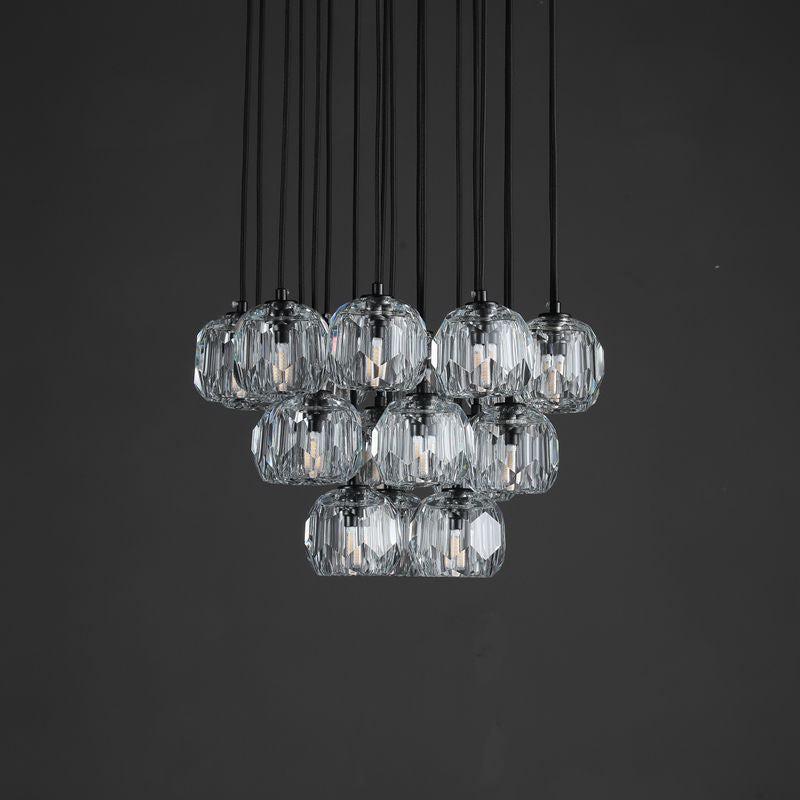 Bille De Crystal Cluster Round Chandelier 14''19''24''30''40"