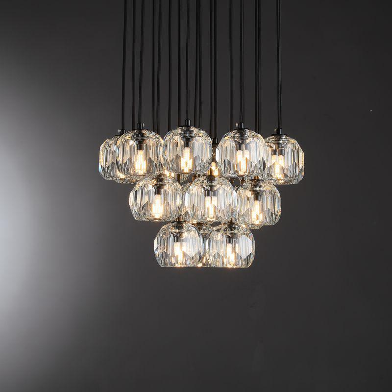 Bille De Crystal Cluster Round Chandelier 14''19''24''30''40"