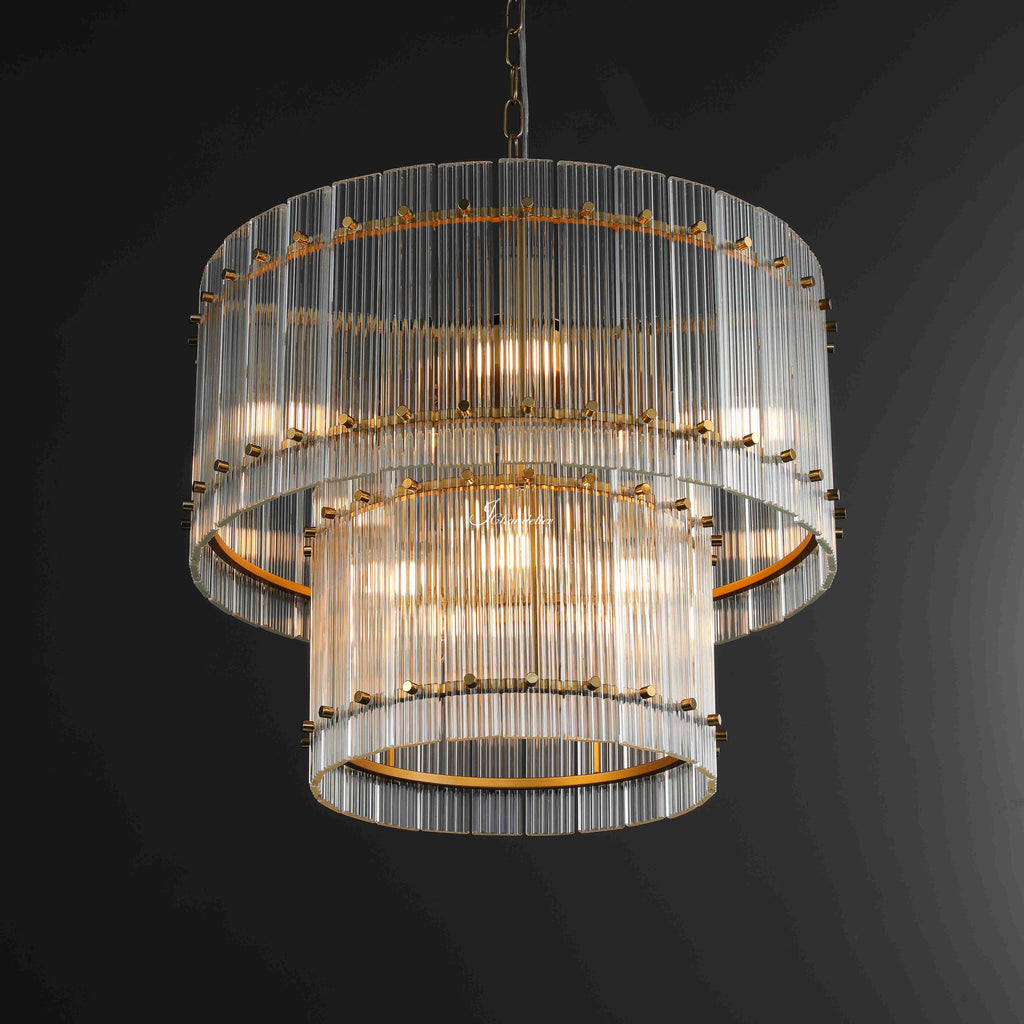 Sun Marcus 2-Tier Round Chandelier 22"
