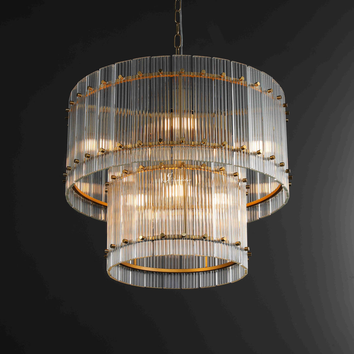 Sun Marcus 2-Tier Round Chandelier 22"