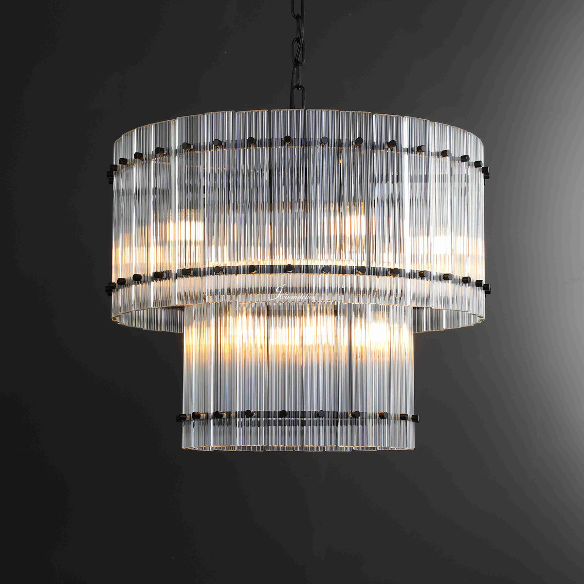 Sun Marcus 2-Tier Round Chandelier 22"