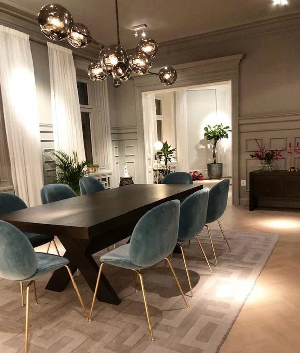 Modern Sputnik Smoky Gray/Amber Glass Branch Chandelier for Kitchen Island/Dining Room