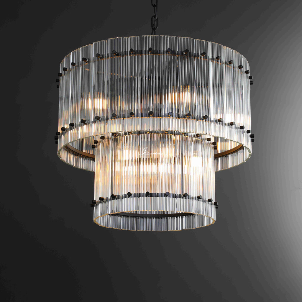 Sun Marcus 2-Tier Round Chandelier 37"