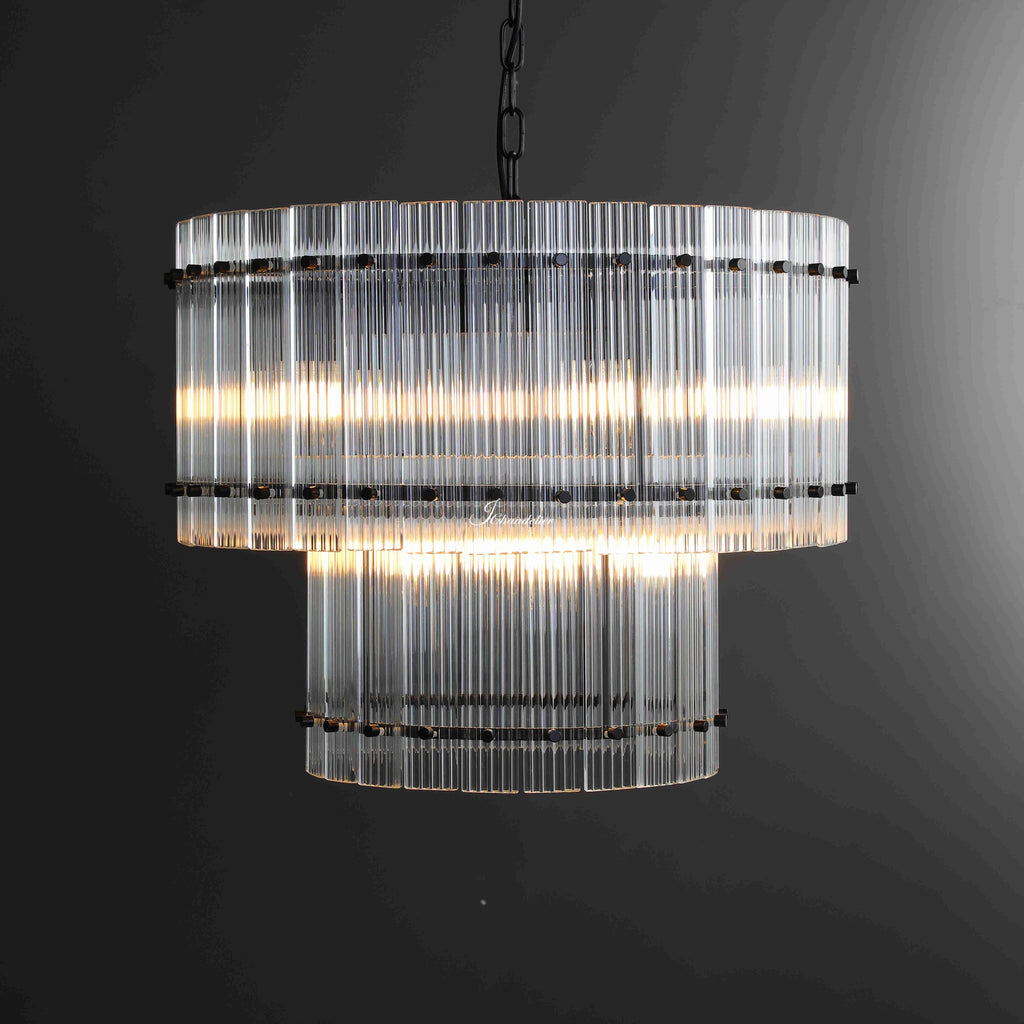 Sun Marcus 2-Tier Round Chandelier 37"