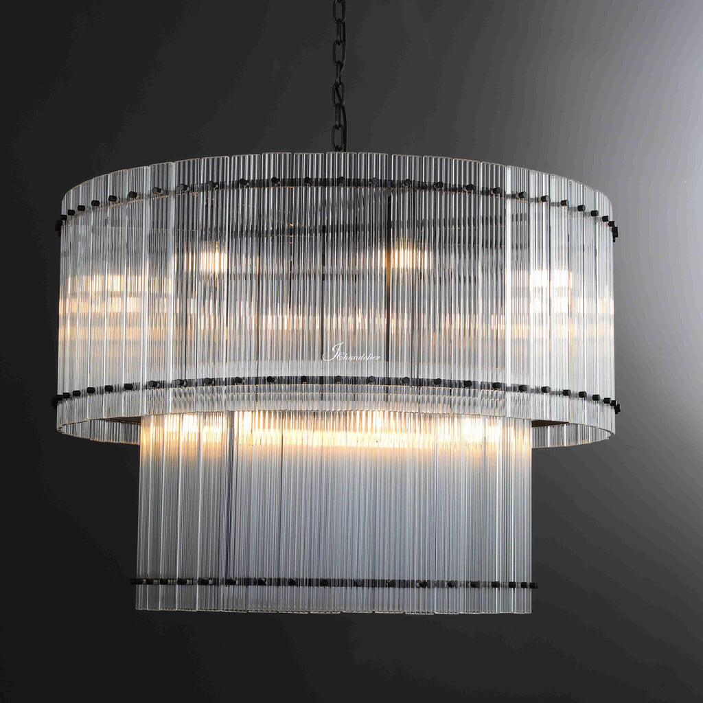 Sun Marcus 2-Tier Round Chandelier 48"