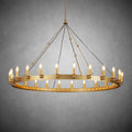 Camina Vintage Candelabra Round Chandelier 63"
