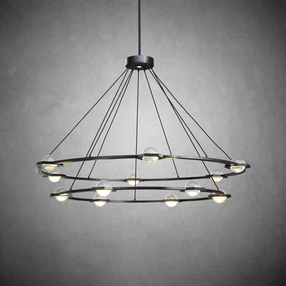 Eclatamt 2-Tier Round Chandelier 48'' 60"