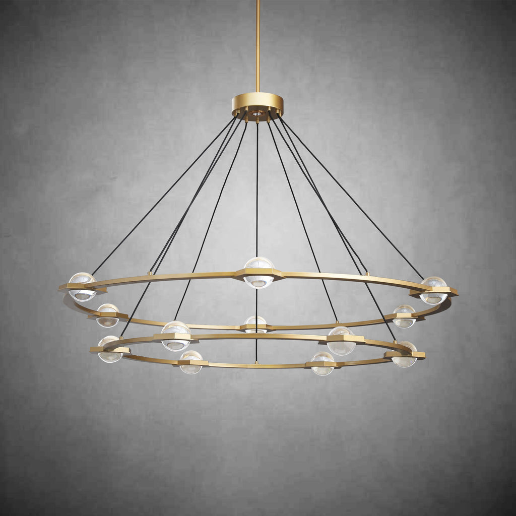 Eclatamt 2-Tier Round Chandelier 48'' 60"