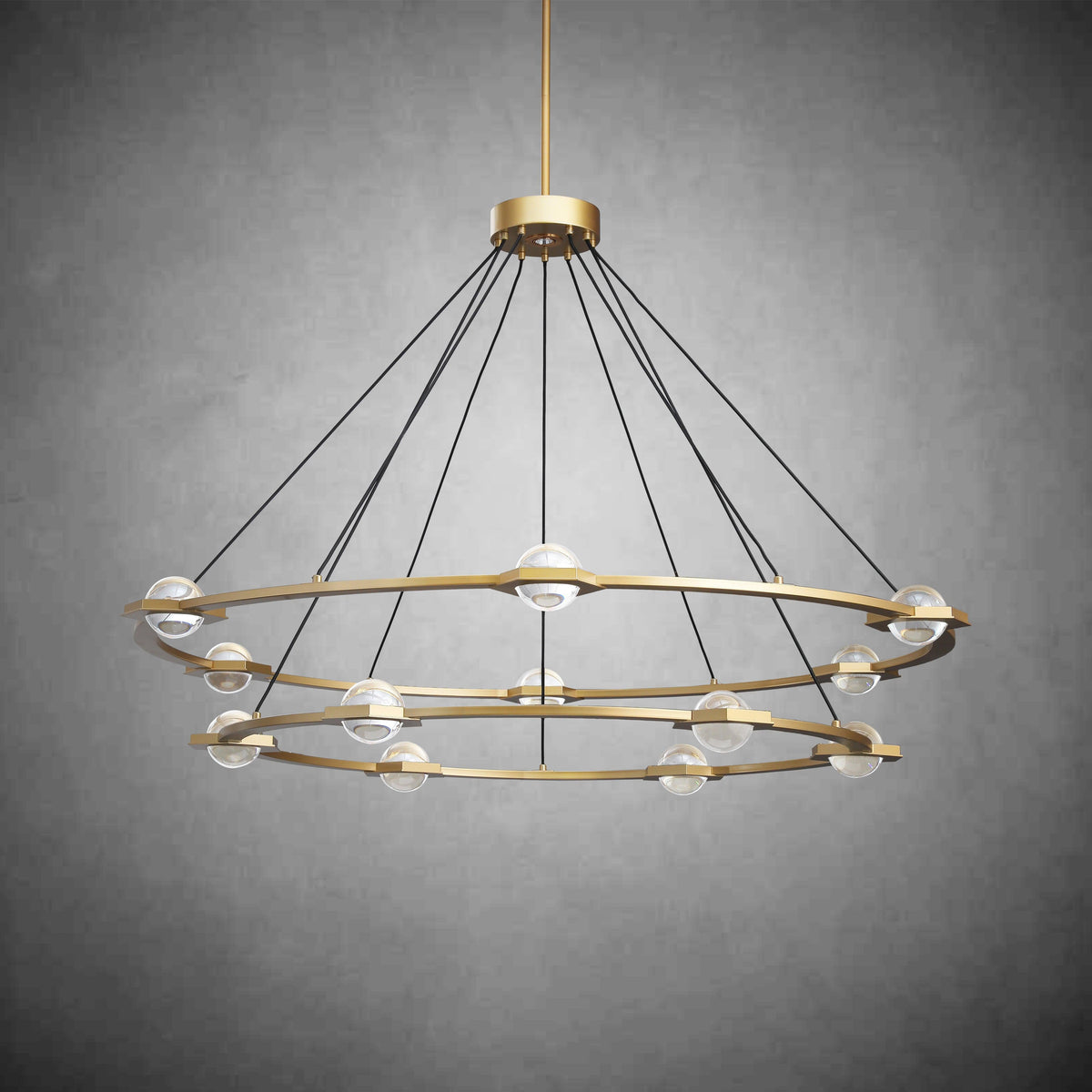 Eclatamt 2-Tier Round Chandelier 48'' 60"