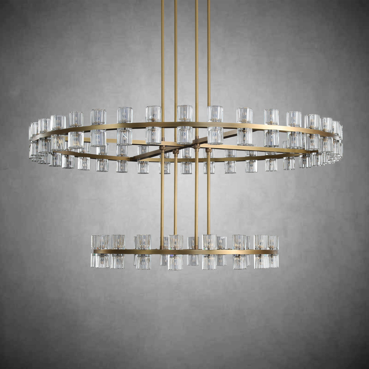 Arcachen Crystal 2-Tier Round Chandelier 60"