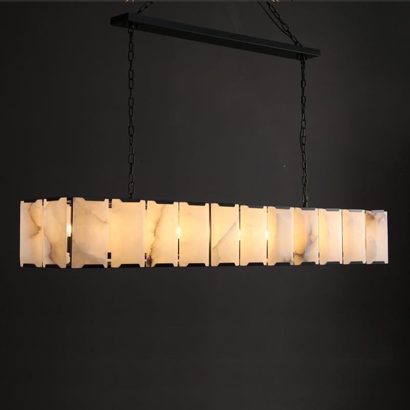 Harlew Calcite Rectangular Chandelier 42"54''62''74''