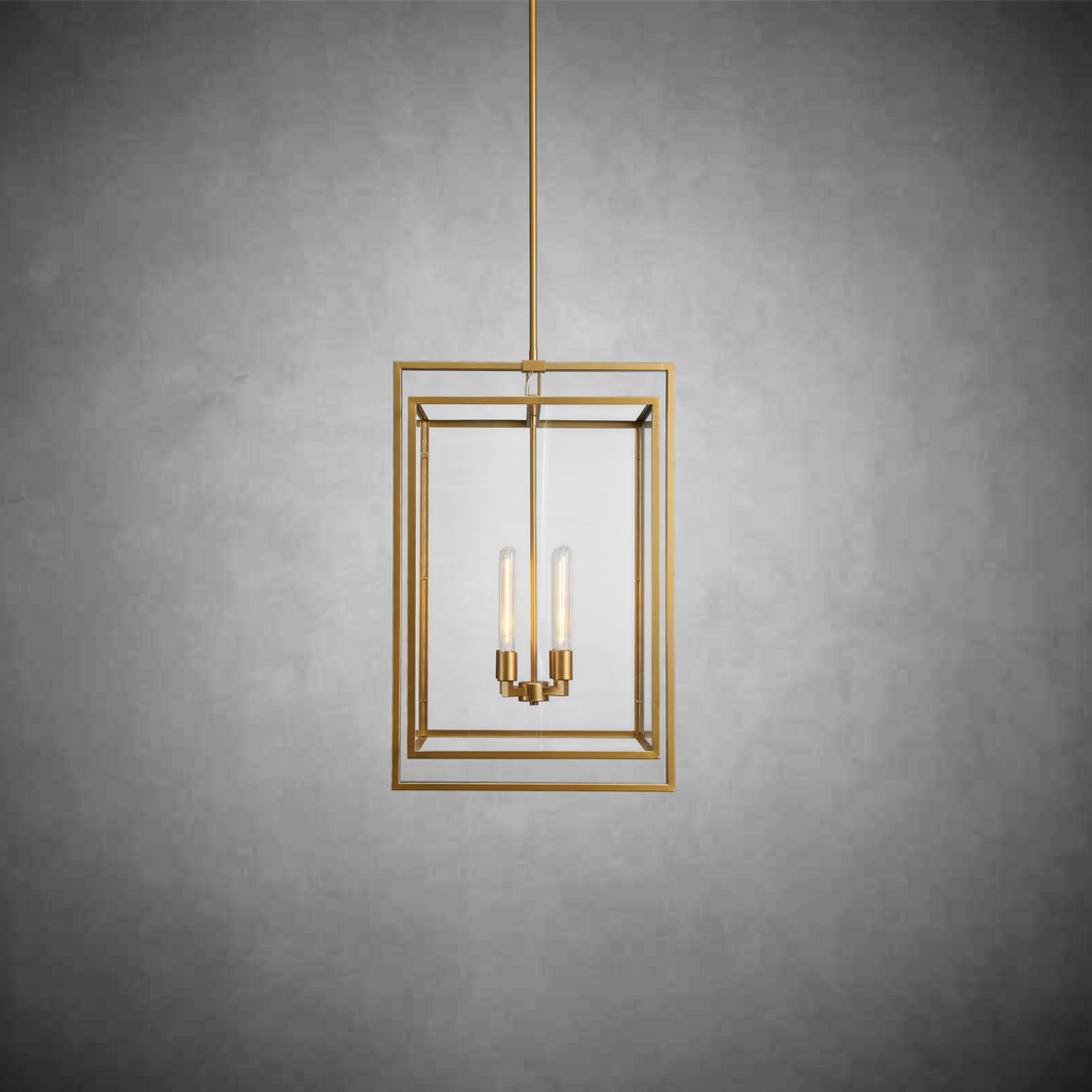 Baker Glass Lantern Modern Pendant 26''34''