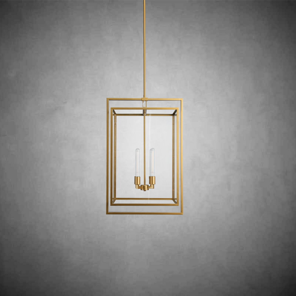 Baker Glass Lantern Modern Pendant 26''34''