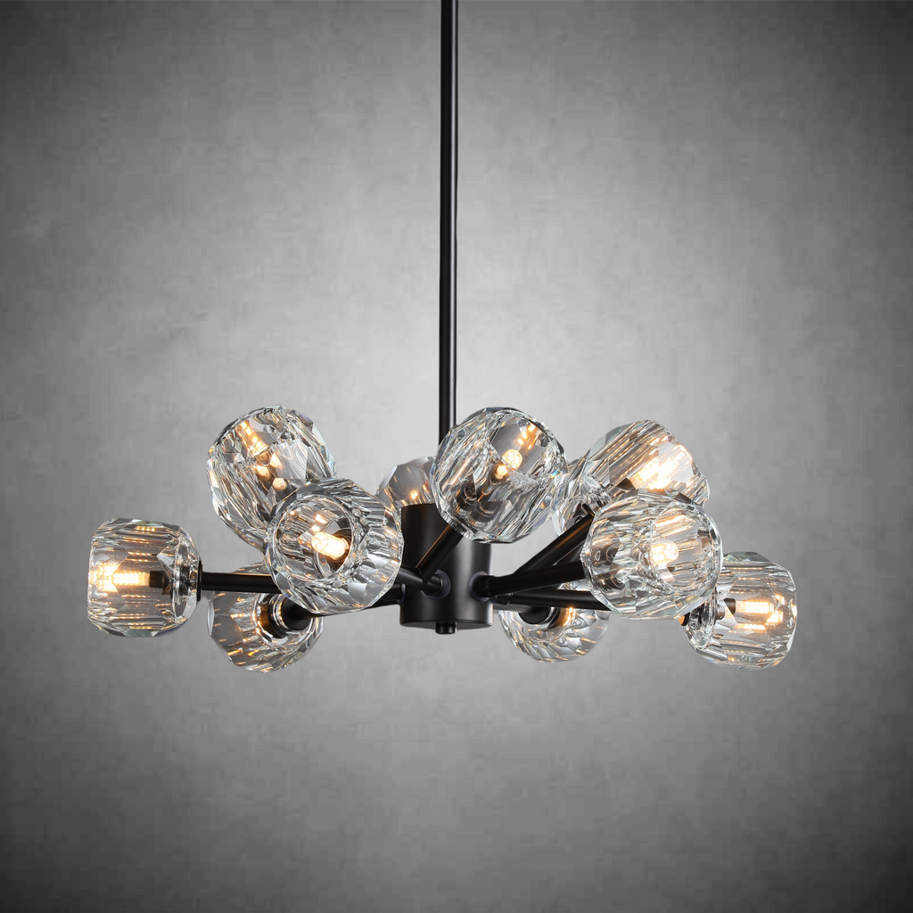 Bille De Crystal Glass Round Chandelier 24"36"48"60"72"