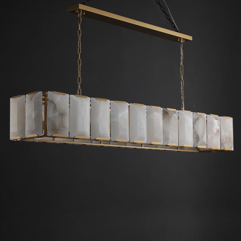 Harlew Calcite Rectangular Chandelier 42"54''62''74''
