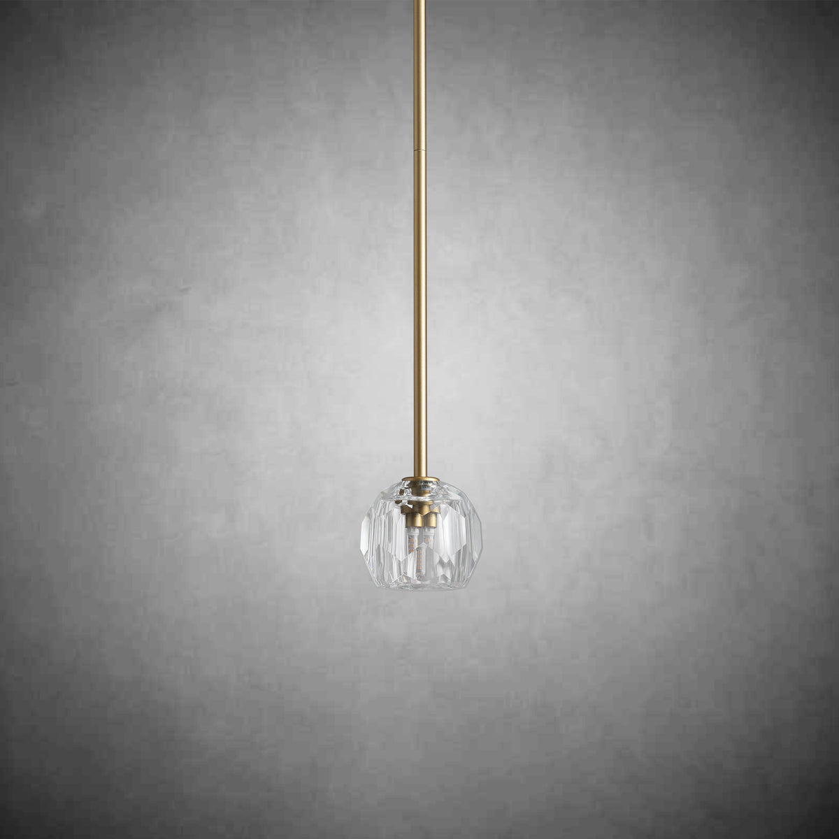 Bille De Crystal Glass Cord Pendant 5''D