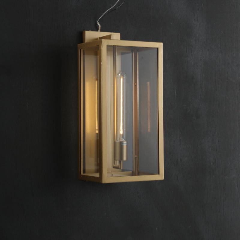 Baker Outdoor Square Lantern Wall Sconce 18"