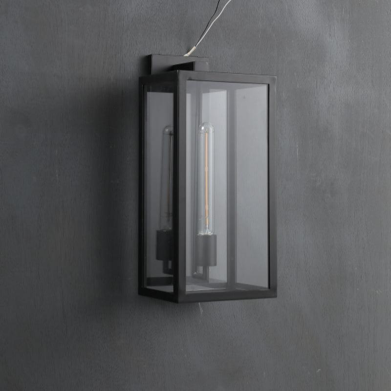 Baker Outdoor Square Lantern Wall Sconce 18"