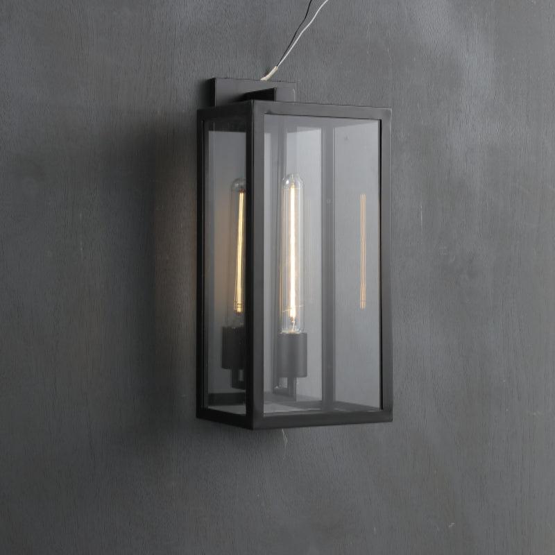 Baker Outdoor Square Lantern Wall Sconce 18"