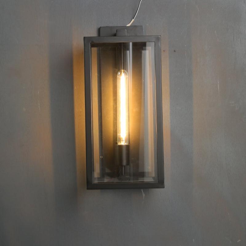 Baker Outdoor Square Lantern Wall Sconce 18"