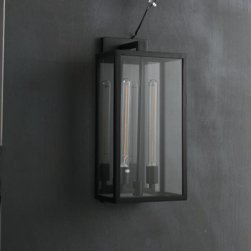 Baker Outdoor Square Lantern Wall Sconce 21"