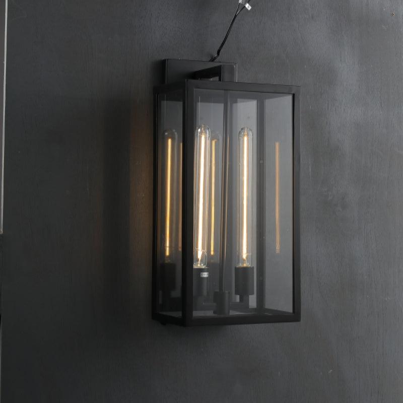 Baker Outdoor Square Lantern Wall Sconce 21"