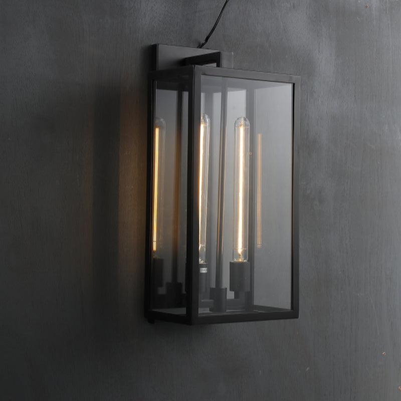 Baker Outdoor Square Lantern Wall Sconce 21"