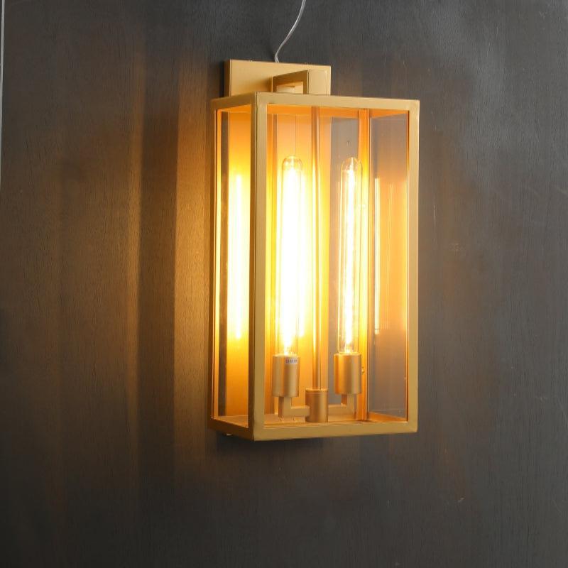 Baker Outdoor Square Lantern Wall Sconce 21"