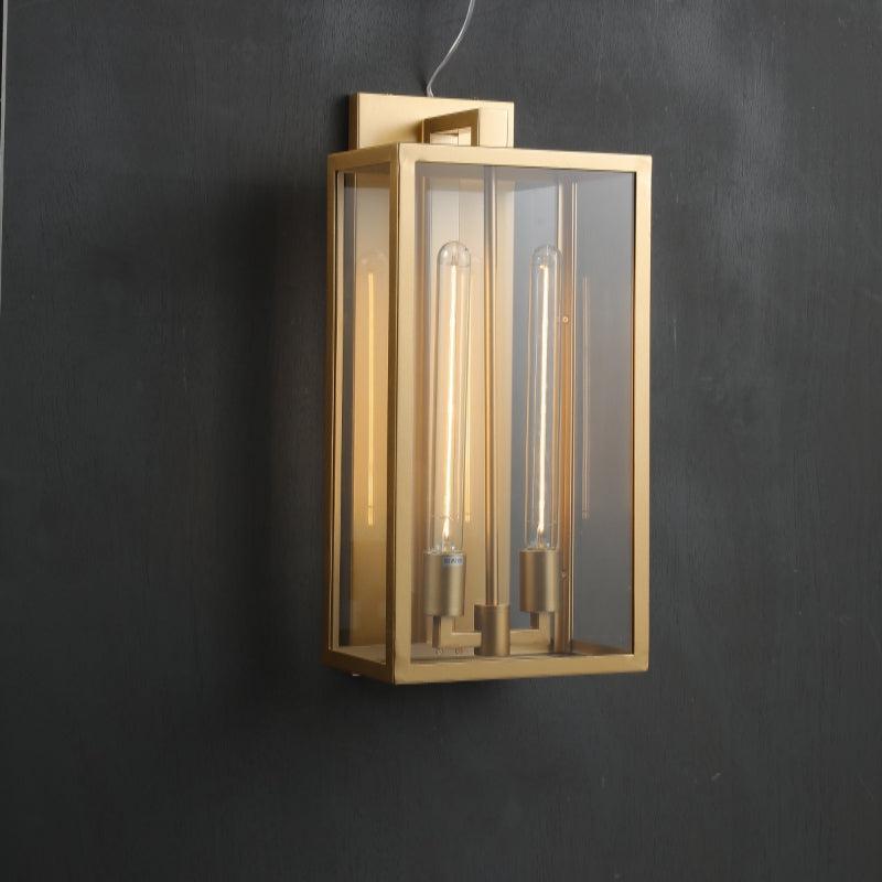 Baker Outdoor Square Lantern Wall Sconce 21"