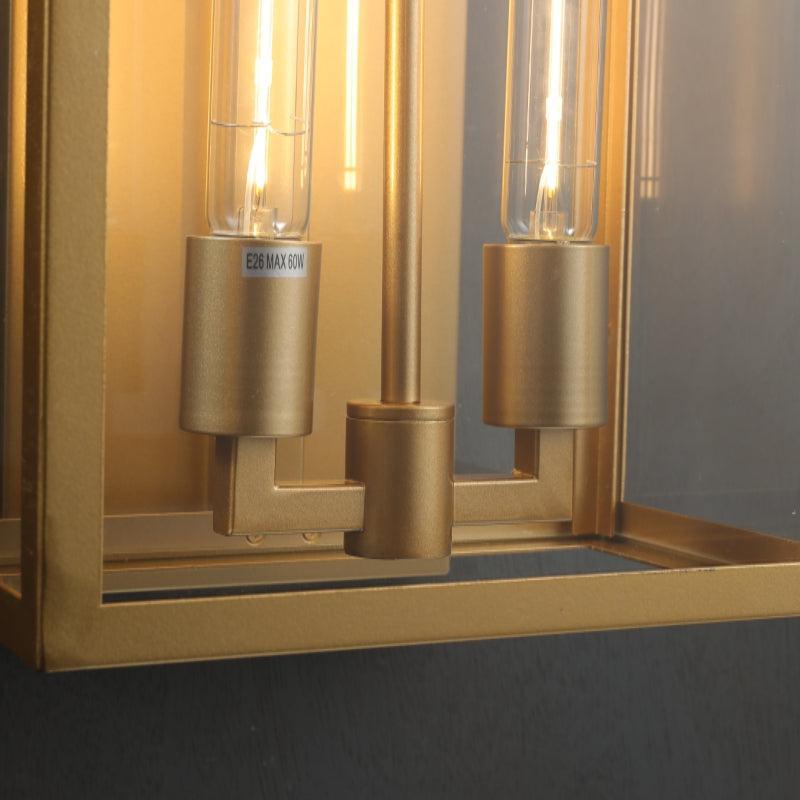 Baker Outdoor Square Lantern Wall Sconce 21"