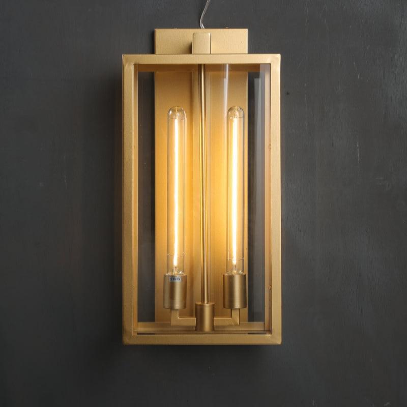 Baker Outdoor Square Lantern Wall Sconce 21"