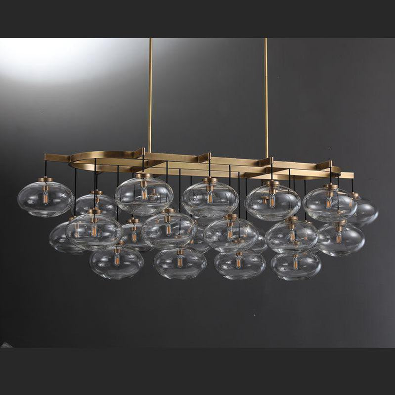 Cabrlet Clear Glass Round Chandelier 60"