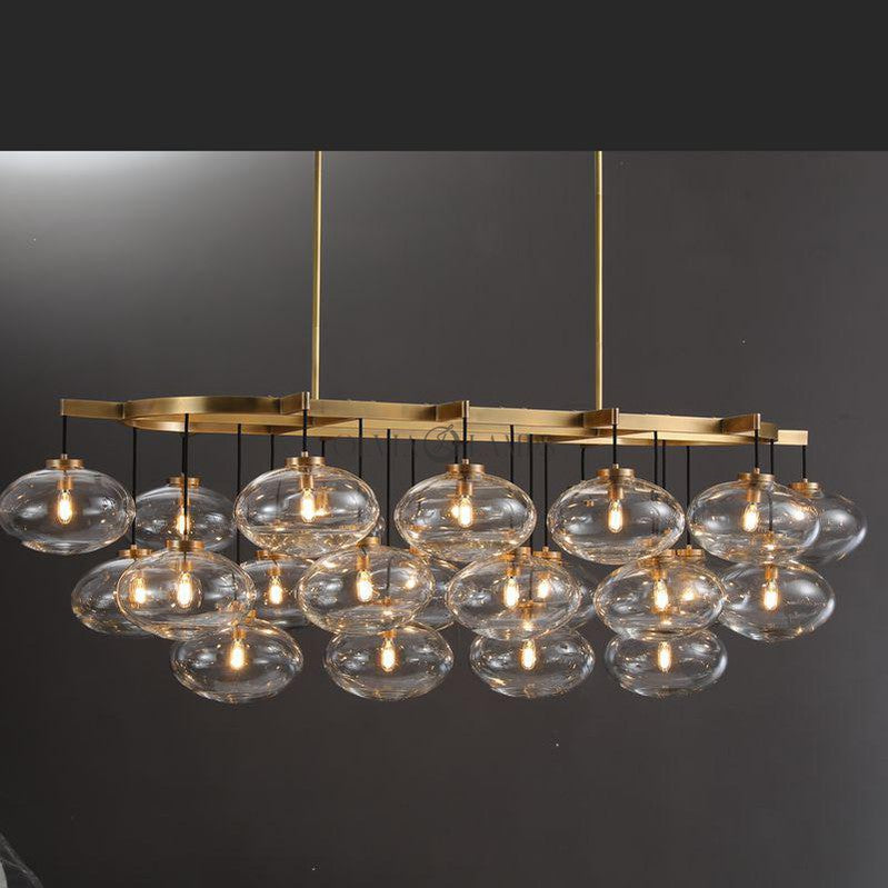 Cabrlet Clear Glass Round Chandelier 60"