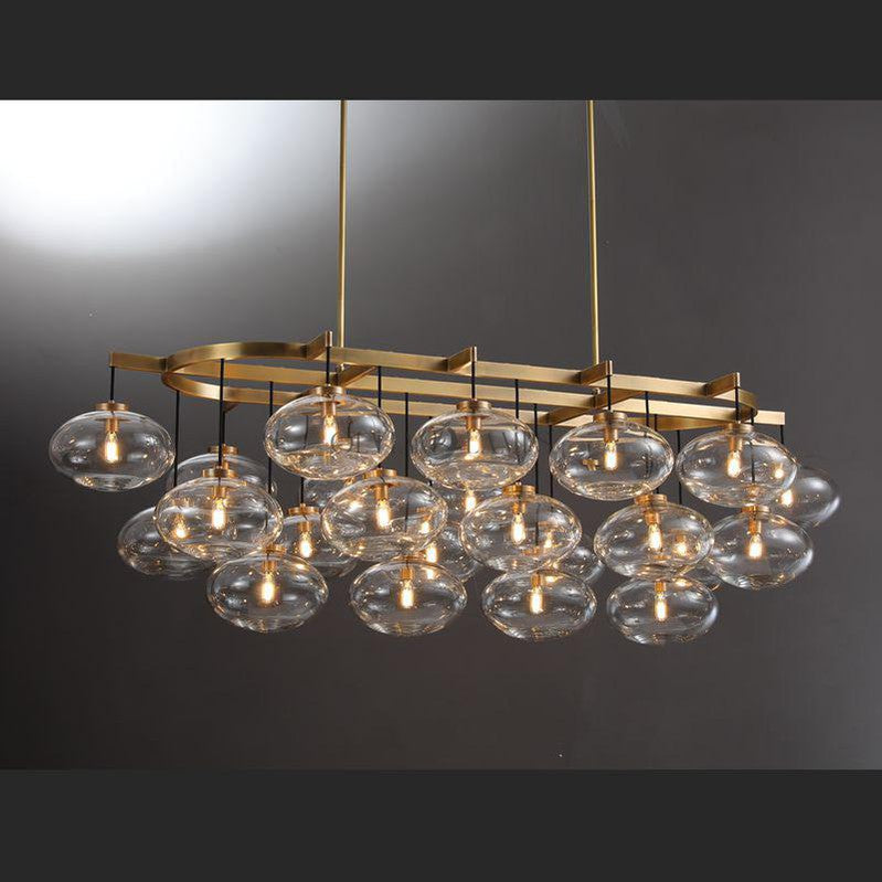 Cabrlet Clear Glass Round Chandelier 60"