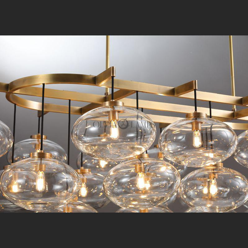 Cabrlet Clear Glass Round Chandelier 60"